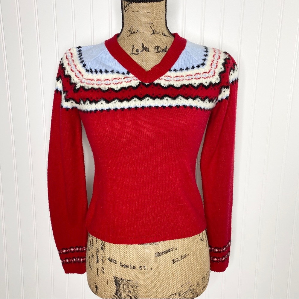 Vintage Jordache Fair Isle Striped Sweater Size Small